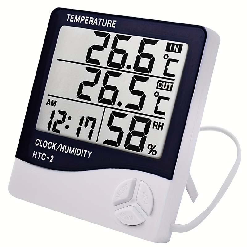 Wireless Weather Station Indoor Outdoor - Lcd digital termômetro higrômetro sala interna