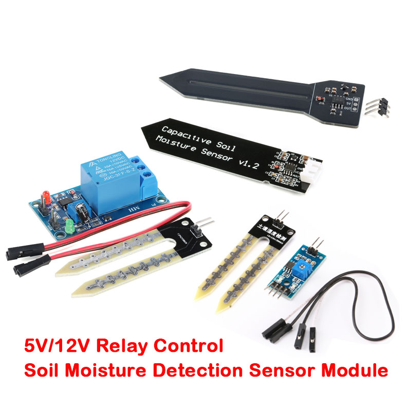 Soil Moisture Sensor Relay Module Arduino - Módulo Sensor Capacitivo de Umidade do