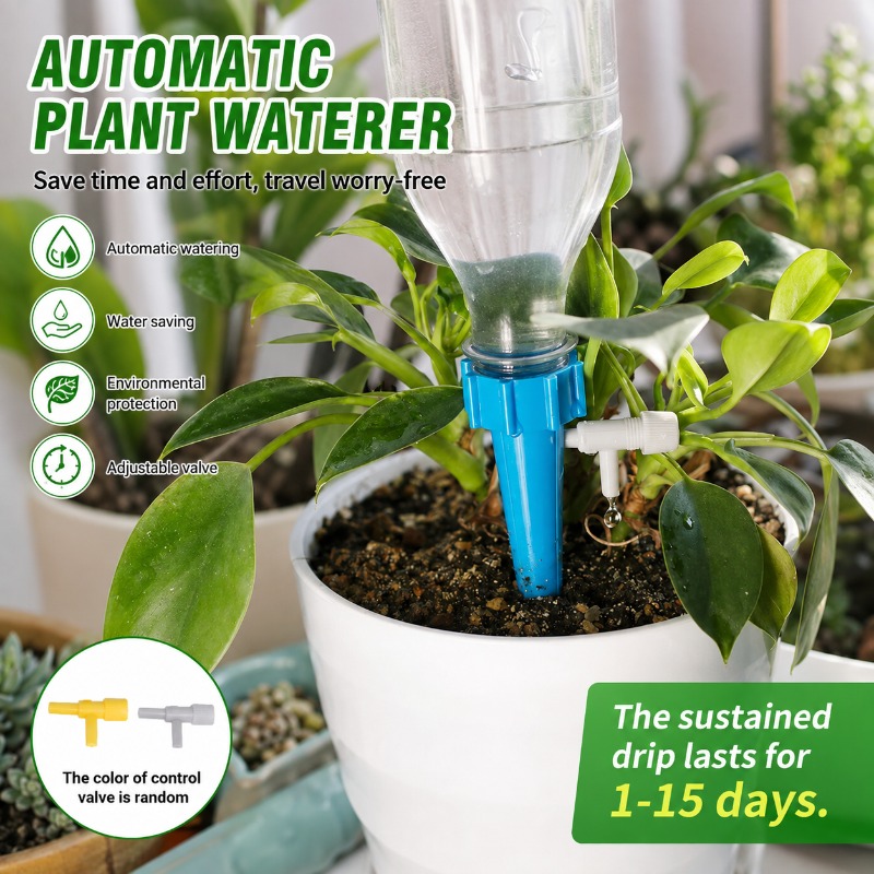 Automatic Plant Watering Spikes Drip Kit - 10/40 peças de irrigador automático ajustável
