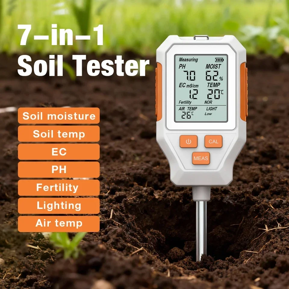Soil Ph Meter 3 In 1 Moisture Sunlight - Detector de Solo com Display LCD