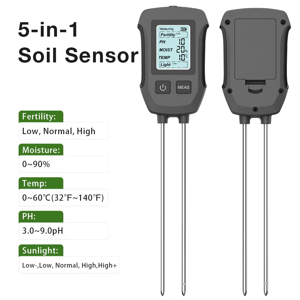 Soil Ph Meter 3 In 1 Moisture Sunlight - 3/5 em 1: Testador de solo