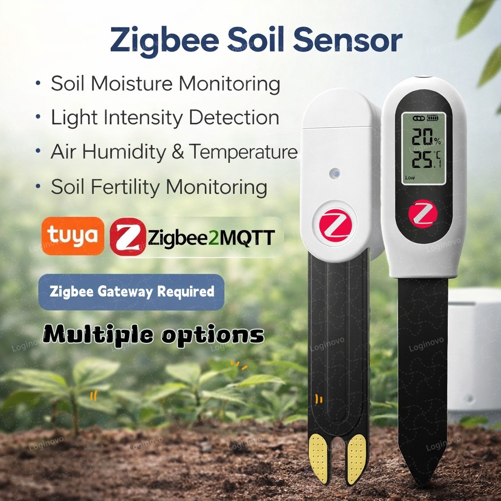 Tuya Zigbee Soil Moisture Temperature Sensor - Sensor de Umidade do Solo Zigbee
