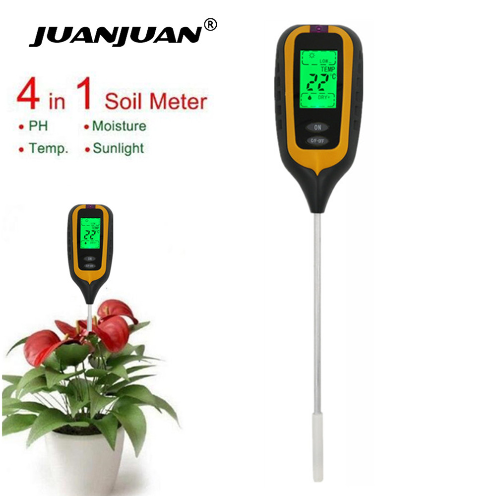 Soil Ph Meter 3 In 1 Moisture Sunlight - Medidor digital de umidade do solo