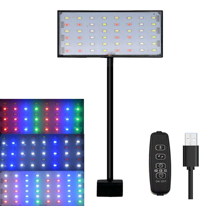 Plant Grow Light Full Spectrum Clip On - Luz LED de espectro completo para