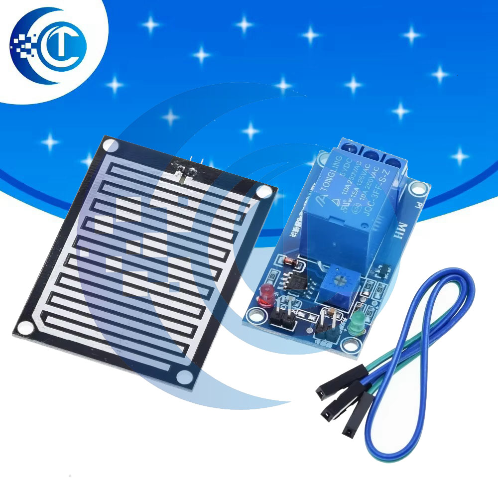 Soil Moisture Sensor Relay Module Arduino - Kit de sensor de chuva EGBO