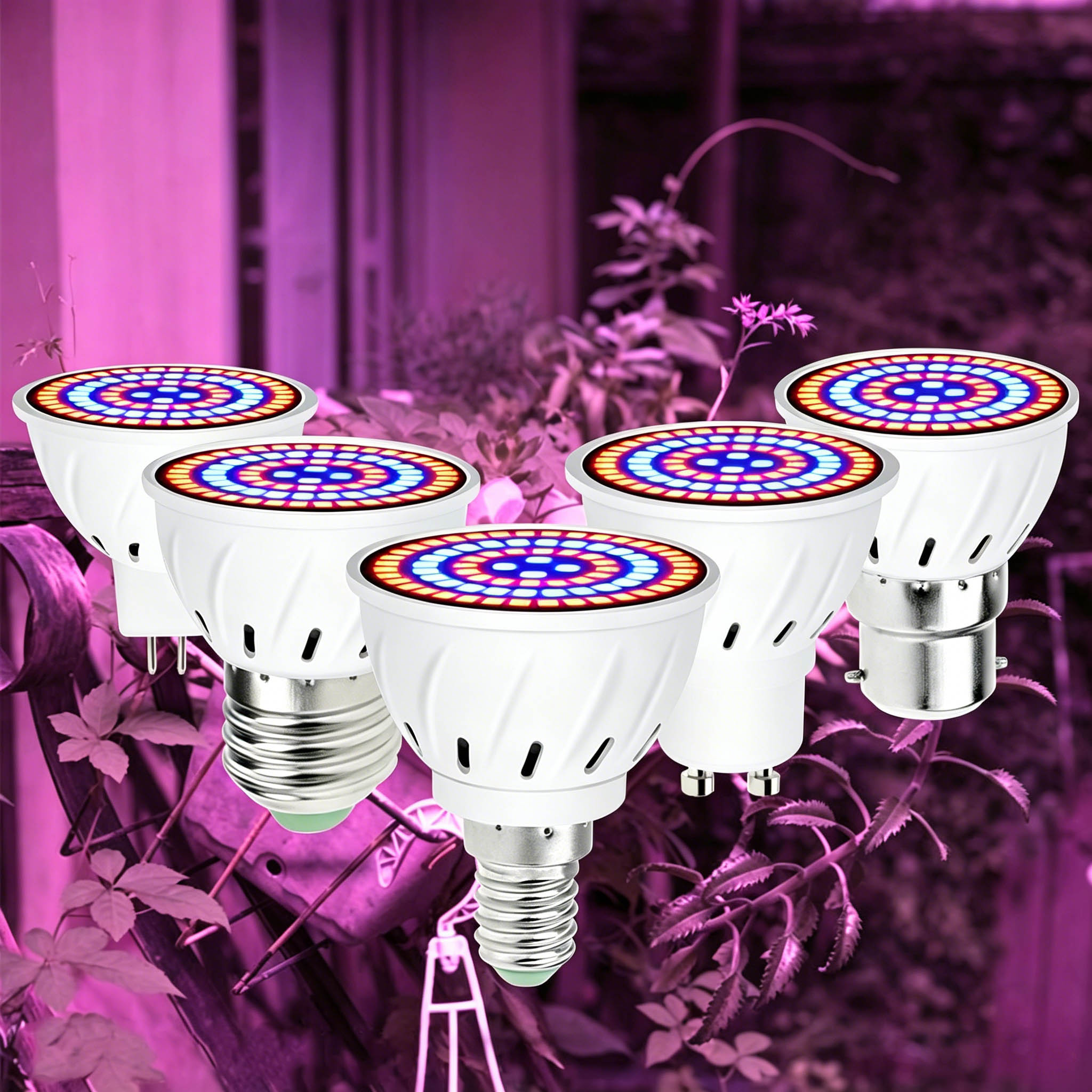 Plant Grow Light Full Spectrum Clip On - Lâmpada LED de Crescimento E27 Espectro