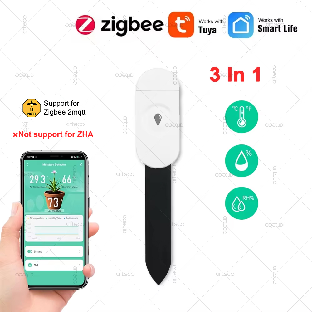 Tuya Zigbee Soil Moisture Temperature Sensor - Tuya zigbee temperatura umidade detector de