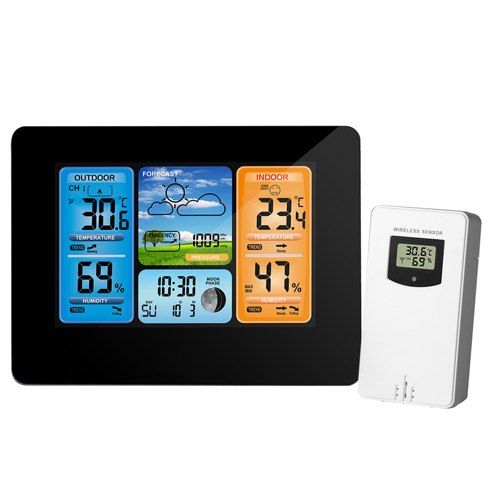 Wireless Weather Station Indoor Outdoor - Termômetro para uso interno e externo,