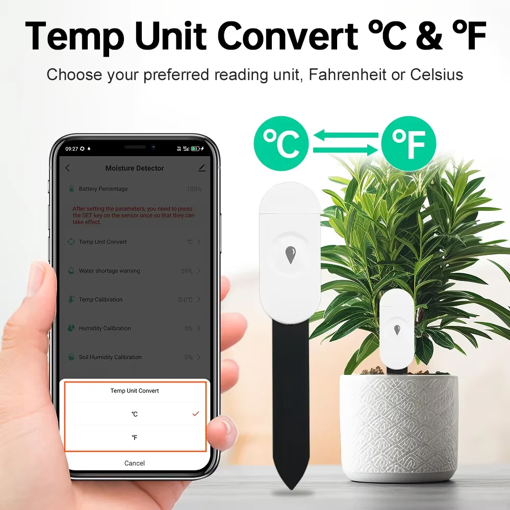 Zigbee sensor de umidade do so - Tuya Zigbee Soil Moisture Temperature Sensor avaliação e preço