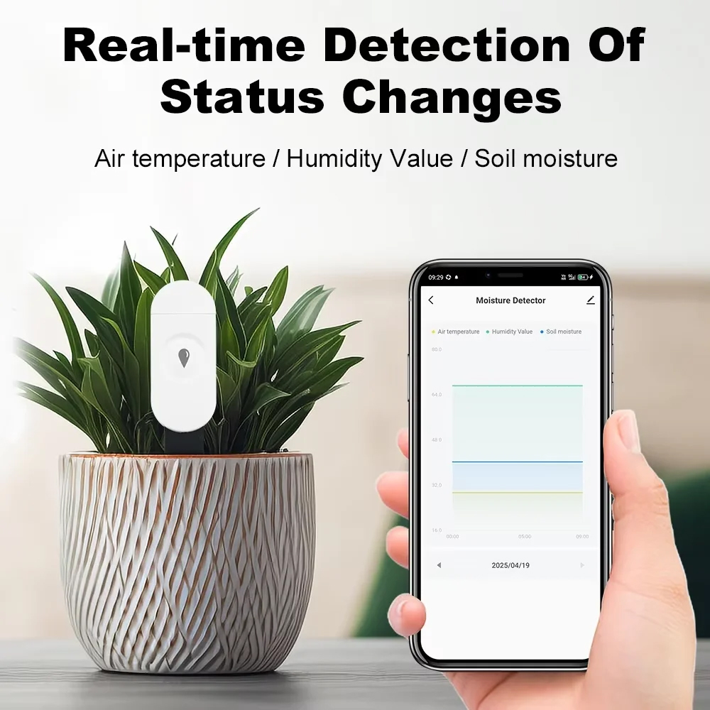 Tuya zigbee sensor de umidade  - Smart Plant Sensor Soil Moisture Meter avaliação e preço