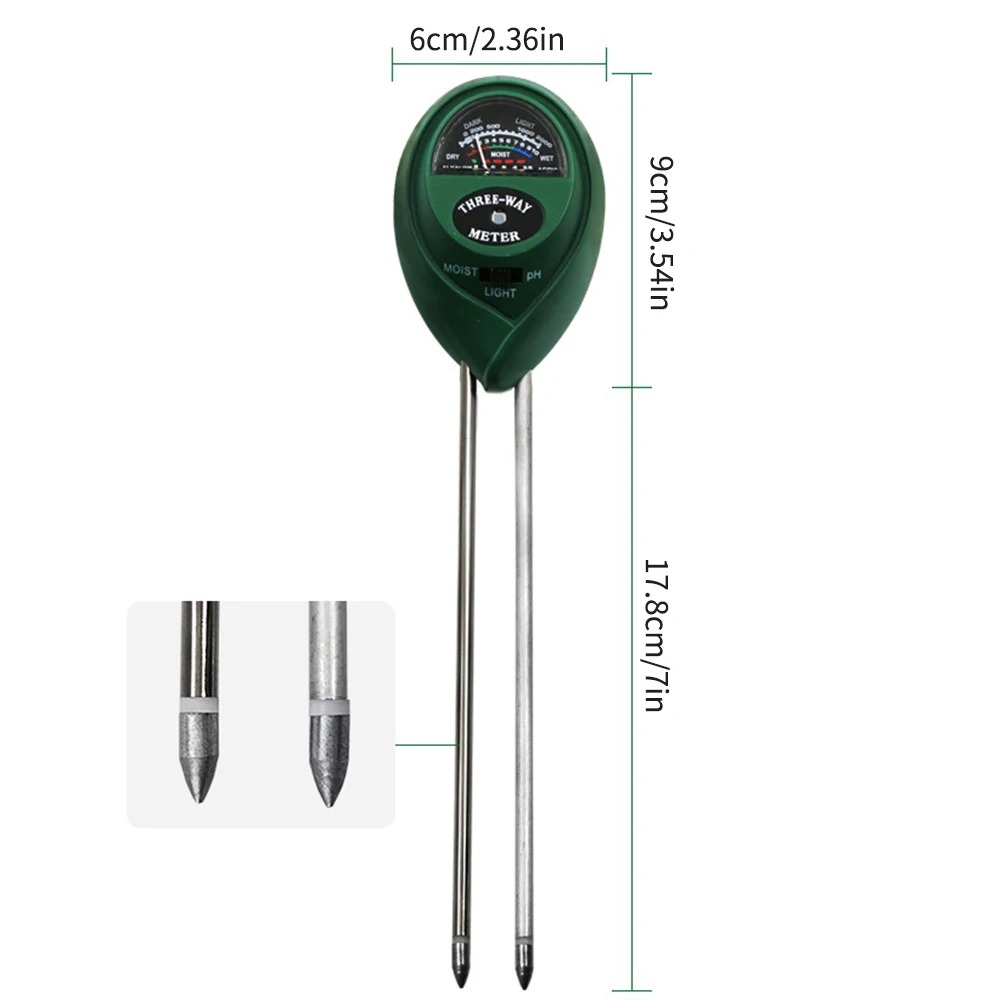 Medidor de pH do Solo 3 em 1,  - Soil Ph Meter 3 In 1 Moisture Sunlight avaliação e preço