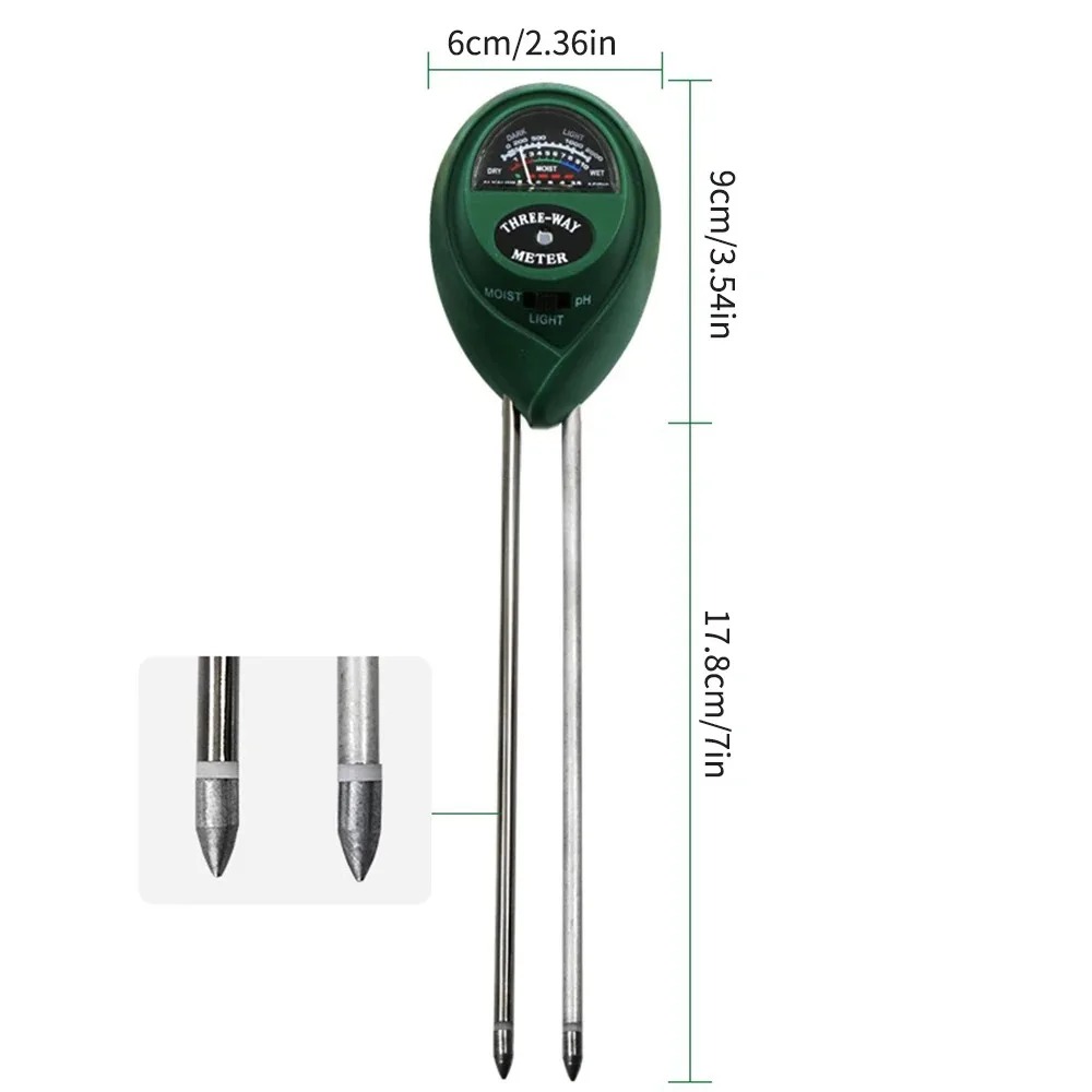 Medidor de pH do Solo 3 em 1:  - Soil Ph Meter 3 In 1 Moisture Sunlight avaliação e preço