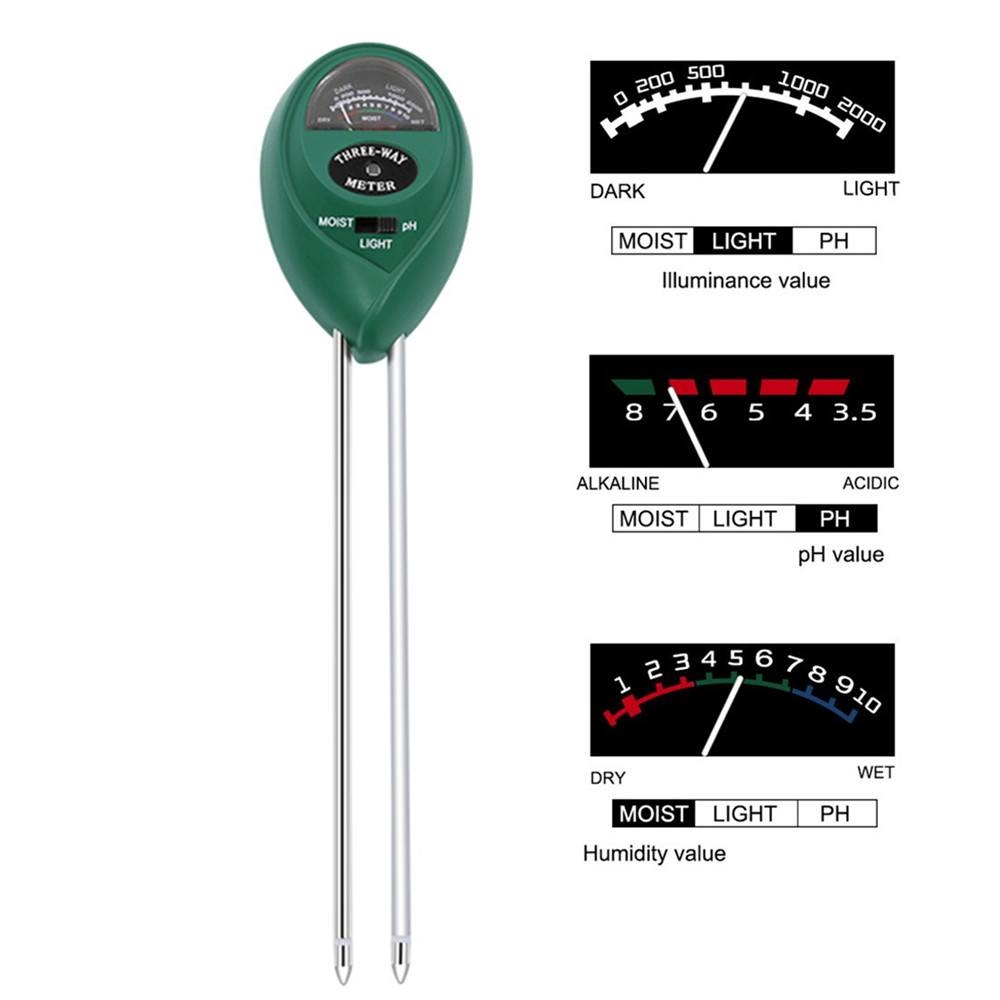 Função portátil do testador de - Soil Ph Meter 3 In 1 Moisture Sunlight avaliação e preço