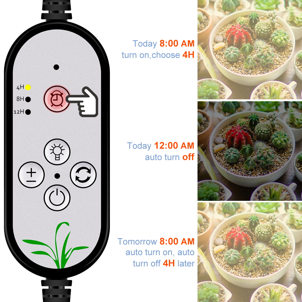 Diodo emissor de luz phyto cre - Plant Grow Light Full Spectrum Clip On avaliação e preço