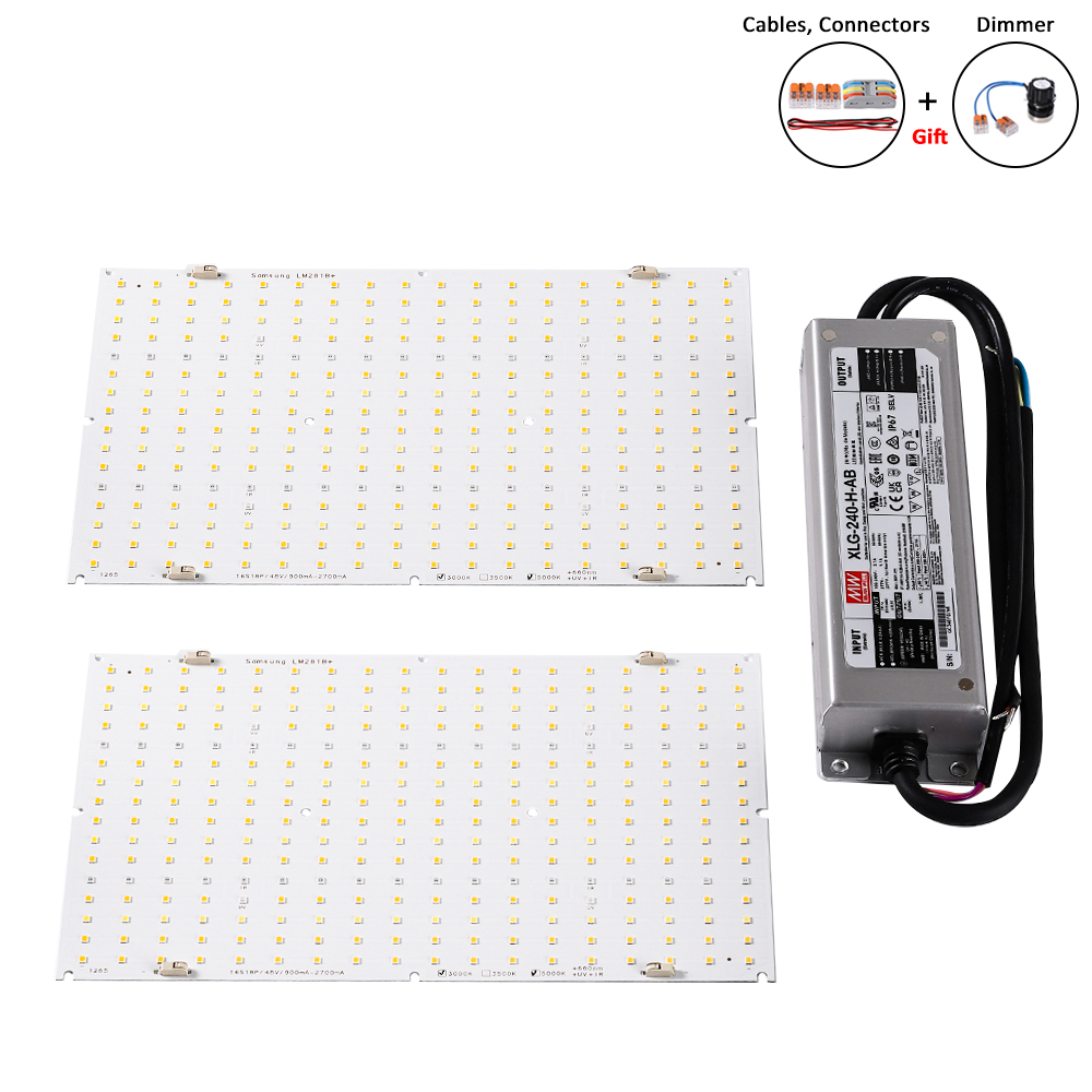 2x120w qb288 lm281b + espectro - Plant Grow Light Full Spectrum Clip On avaliação e preço