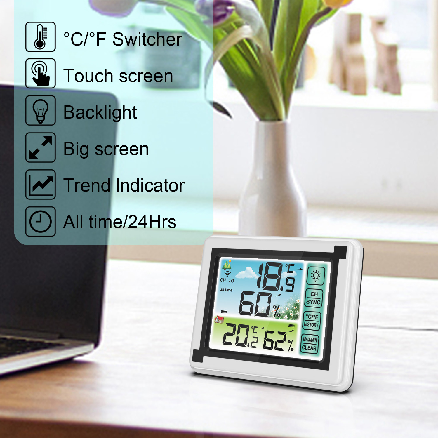 Estação meteorológica digital  - Wireless Weather Station Indoor Outdoor avaliação e preço