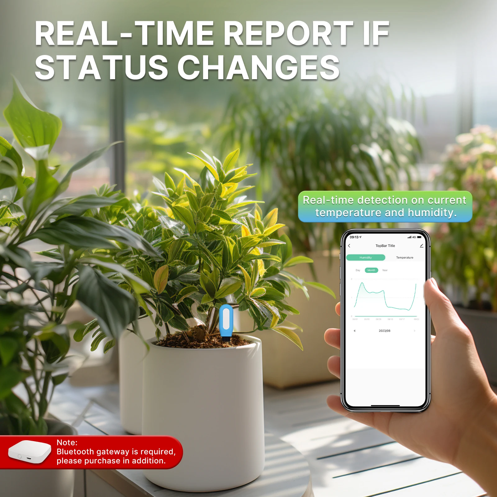 Medidor de Umidade e Temperatu - Smart Plant Sensor Soil Moisture Meter avaliação e preço