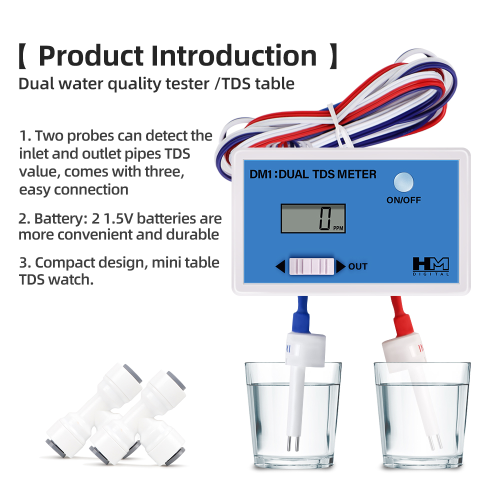 Sonda dupla água qualidade det - Hydroponic Ec Tds Conductivity Meter Probe avaliação e preço