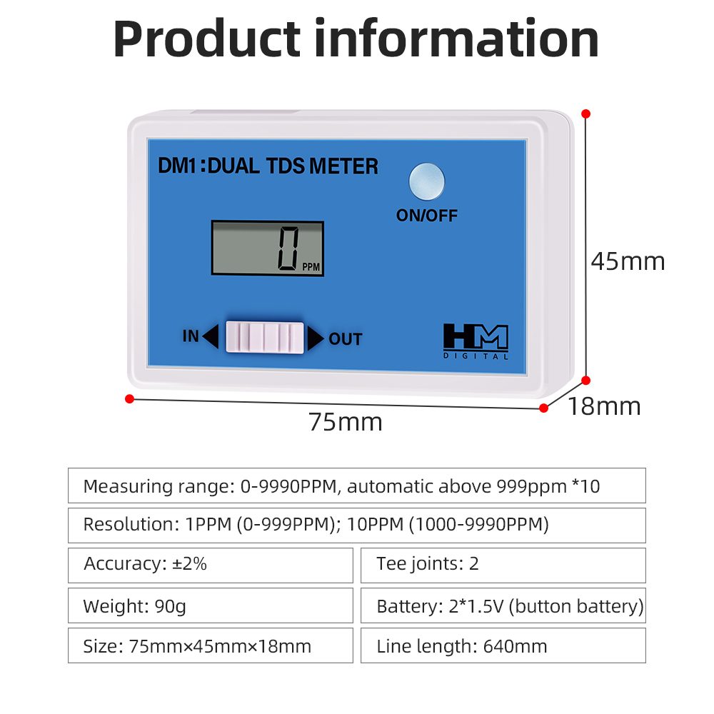 Sonda dupla água qualidade det - Hydroponic Ec Tds Conductivity Meter Probe avaliação e preço