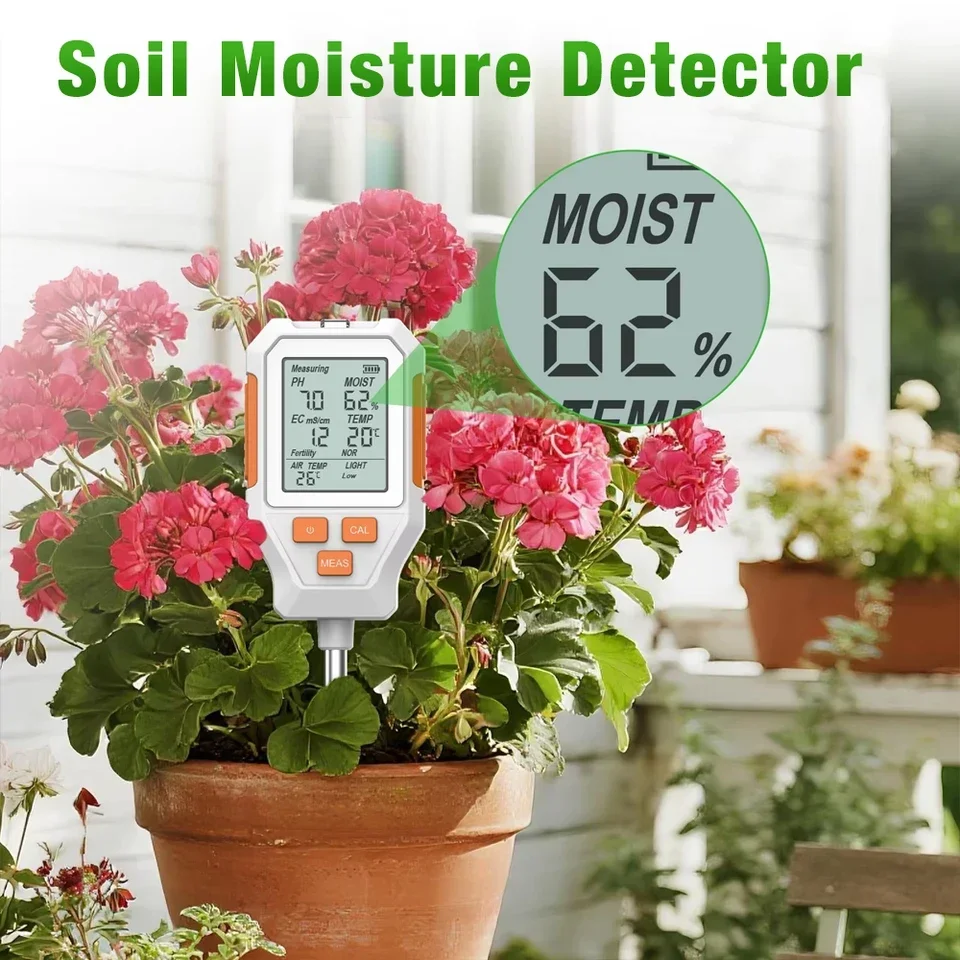 Detector de Solo com Display L - Soil Ph Meter 3 In 1 Moisture Sunlight avaliação e preço