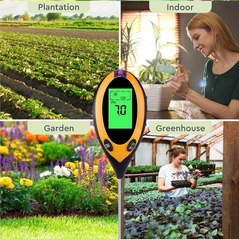 Medidor de Umidade do Solo 4 e - Soil Ph Meter 3 In 1 Moisture Sunlight avaliação e preço