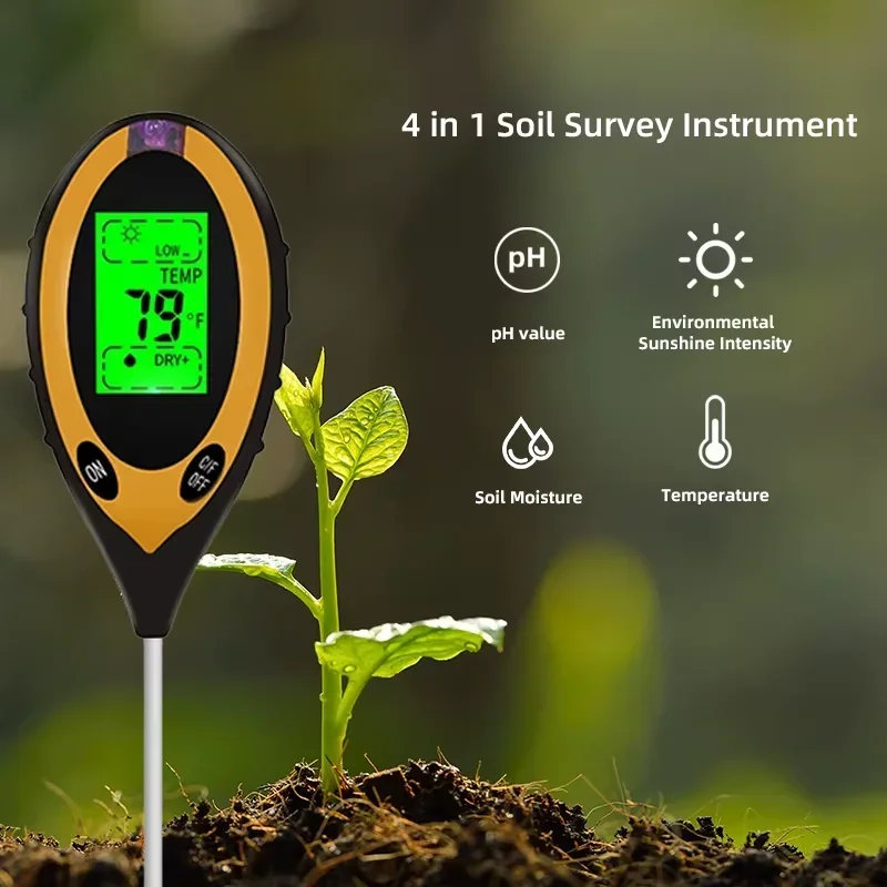 Medidor de ph do solo 3/4/em 1 - Soil Ph Meter 3 In 1 Moisture Sunlight avaliação e preço