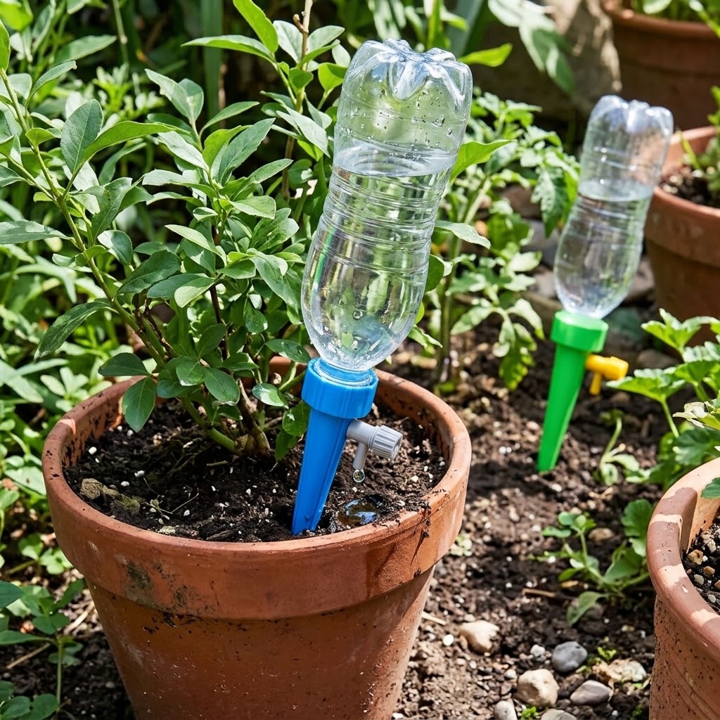 Sistema de irrigação por gotej - Automatic Plant Watering Spikes Drip Kit avaliação e preço