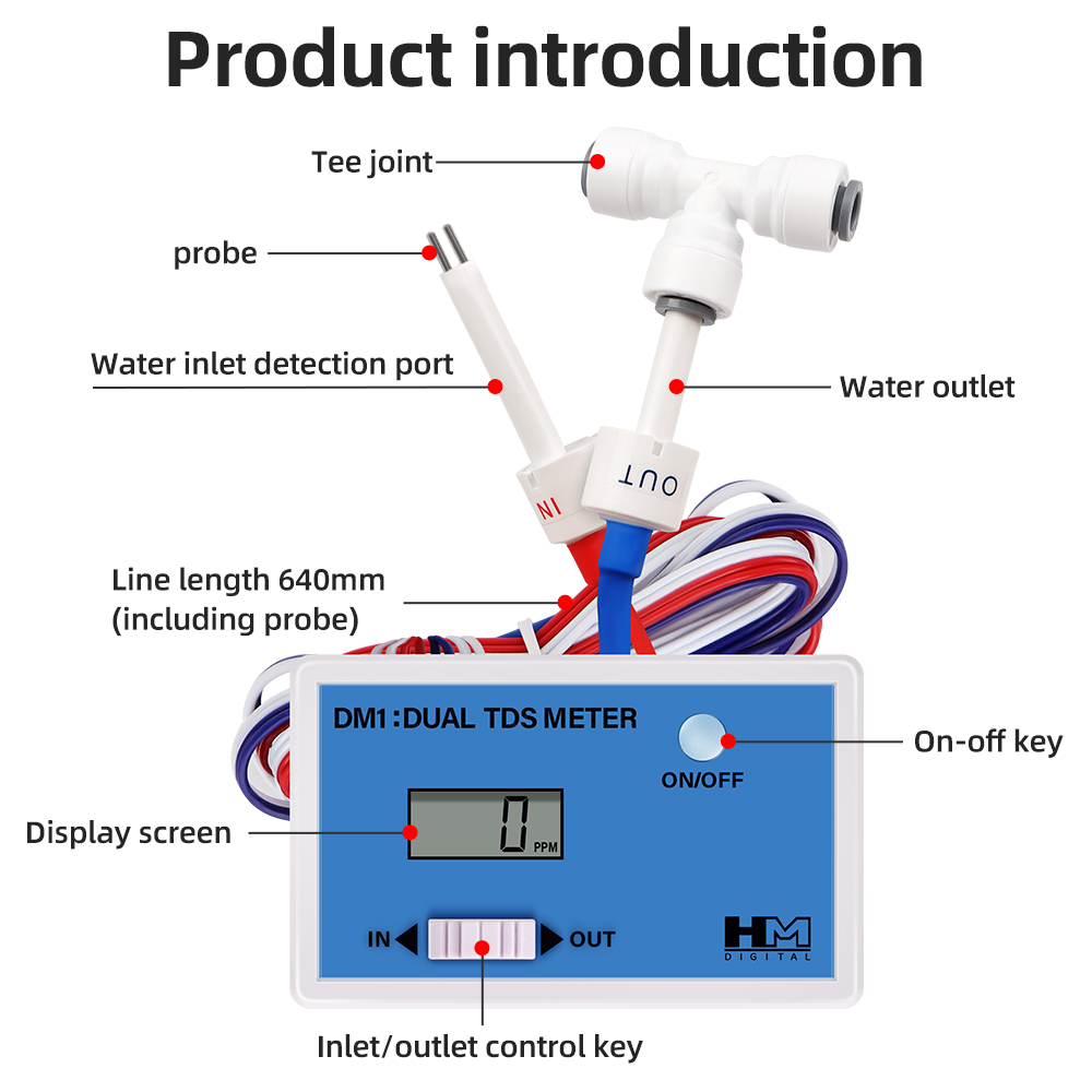HM-Dual Probe Água Qualidade D - Hydroponic Ec Tds Conductivity Meter Probe avaliação e preço
