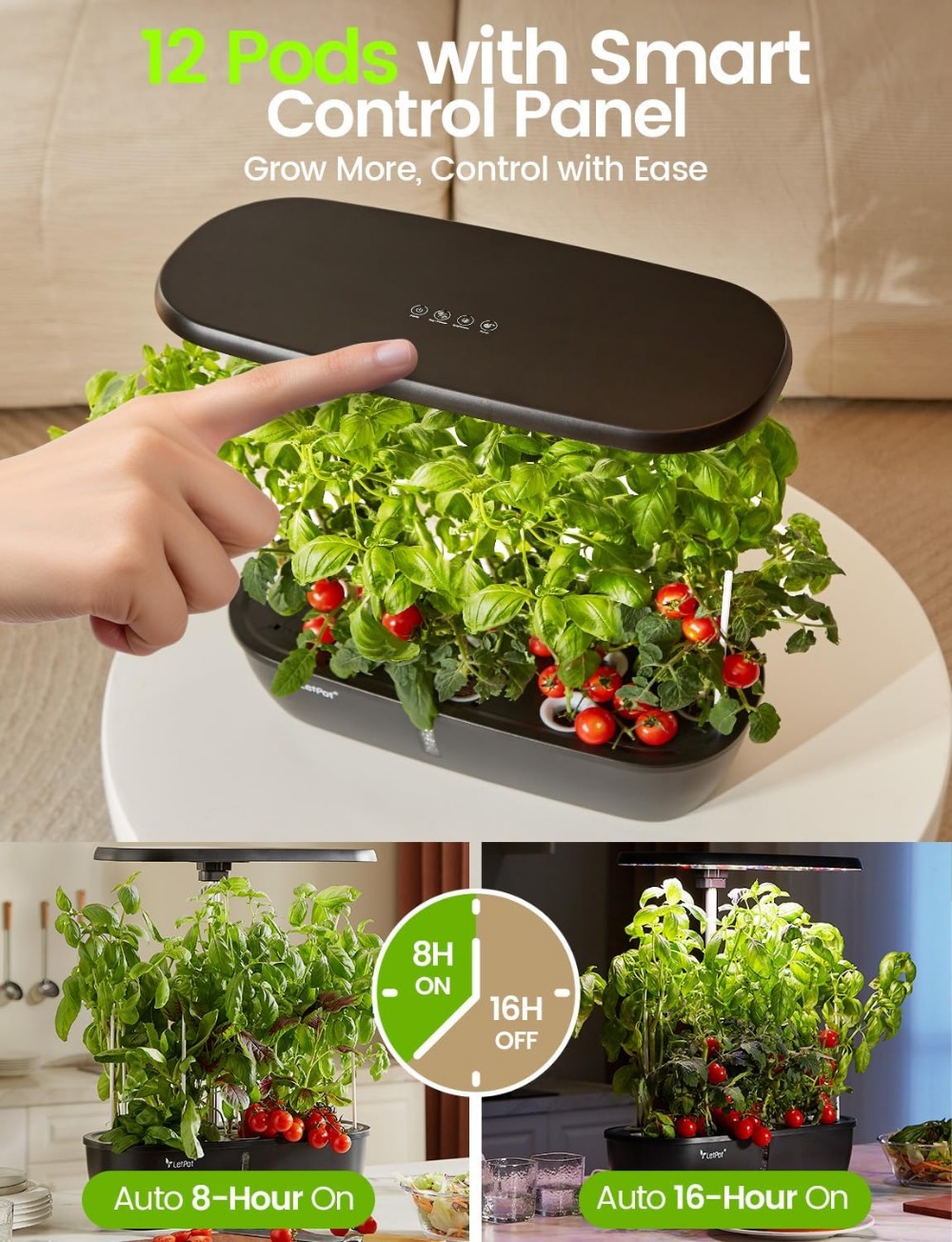 Kit de Jardim de Ervas Interno - Indoor Herb Garden Grow Light Smart Kit avaliação e preço