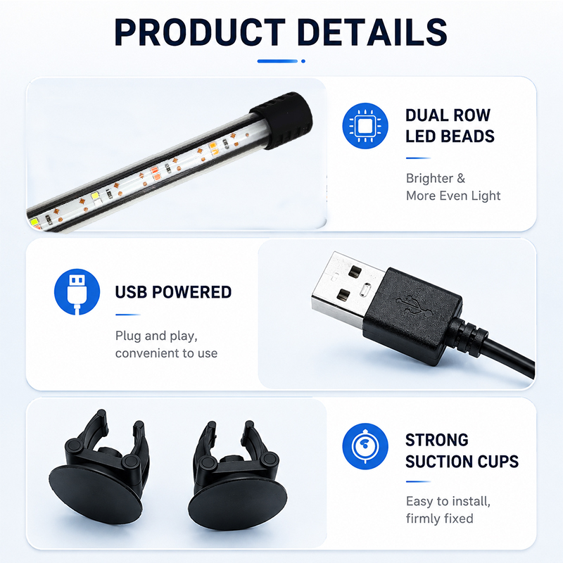 Luz LED de Faixa para Aquário  - Plant Grow Light Full Spectrum Clip On avaliação e preço