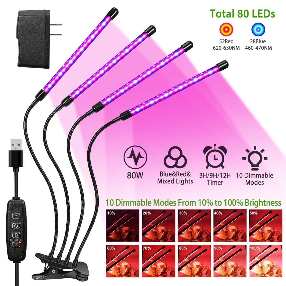 Luzes de Cultivo para Plantas  - Plant Grow Light Full Spectrum Clip On avaliação e preço