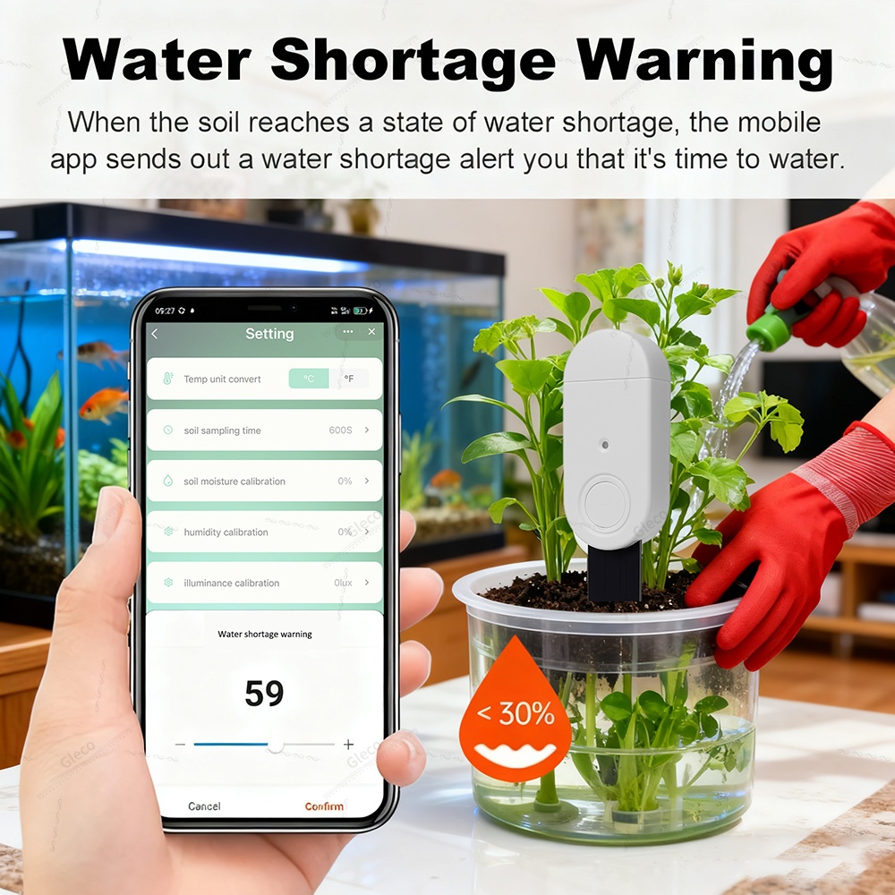 Sensor de Umidade do Solo 4 em - Tuya Zigbee Soil Moisture Temperature Sensor avaliação e preço