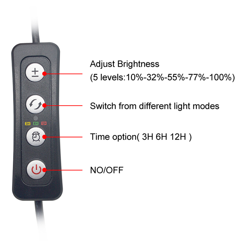 Luz led para aquário, 16-64cm, - Plant Grow Light Full Spectrum Clip On avaliação e preço