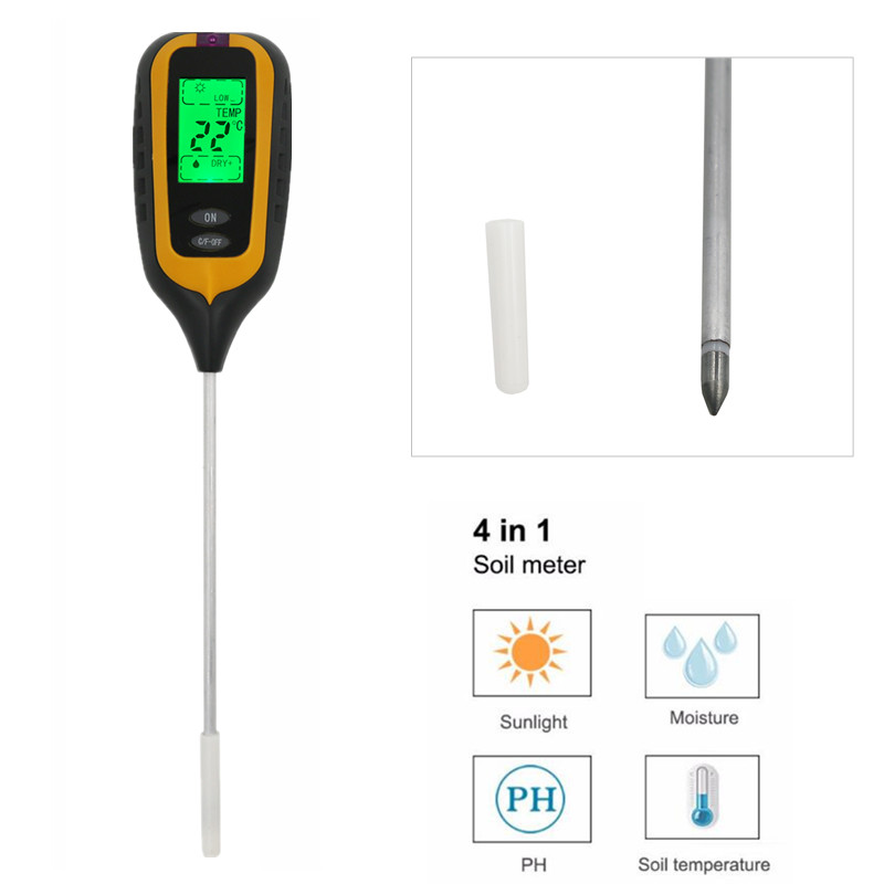 Medidor digital de umidade do  - Soil Ph Meter 3 In 1 Moisture Sunlight avaliação e preço