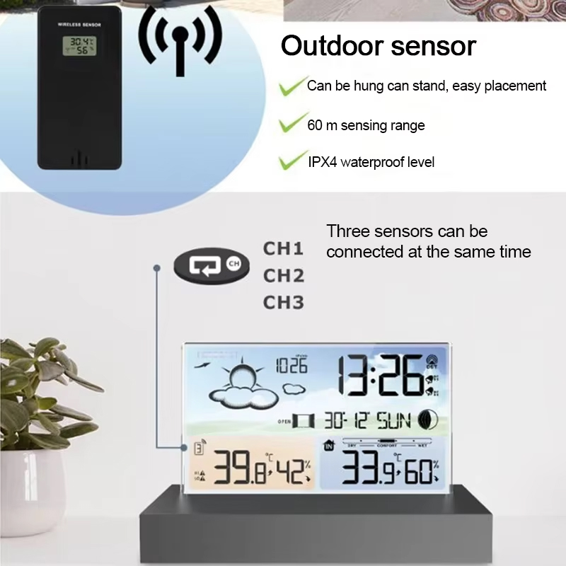 Estação meteorológica transpar - Wireless Weather Station Indoor Outdoor avaliação e preço