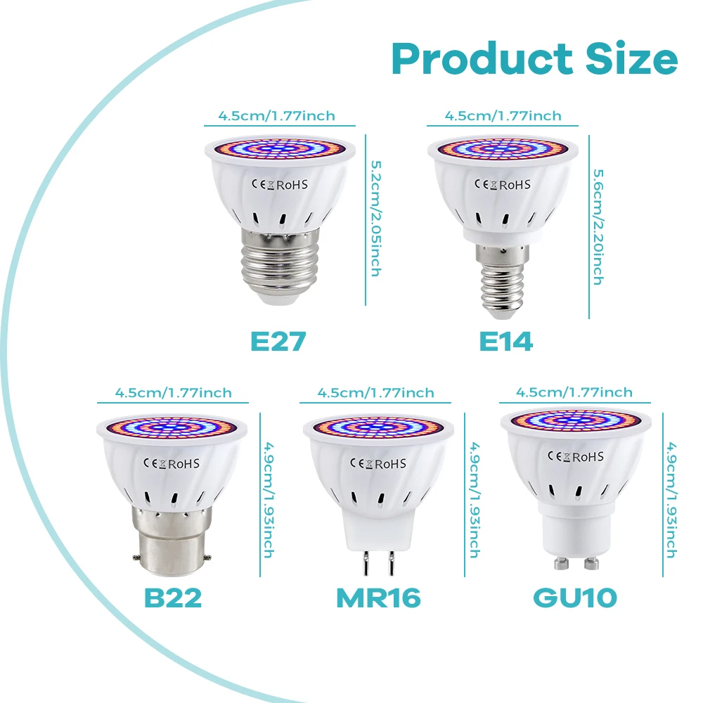 Lâmpada LED de Crescimento E27 - Plant Grow Light Full Spectrum Clip On avaliação e preço