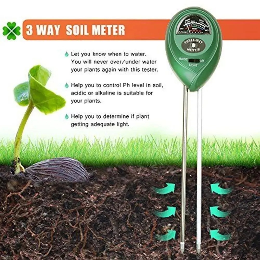 3 em 1 testador de medidor de  - Soil Ph Meter 3 In 1 Moisture Sunlight avaliação e preço