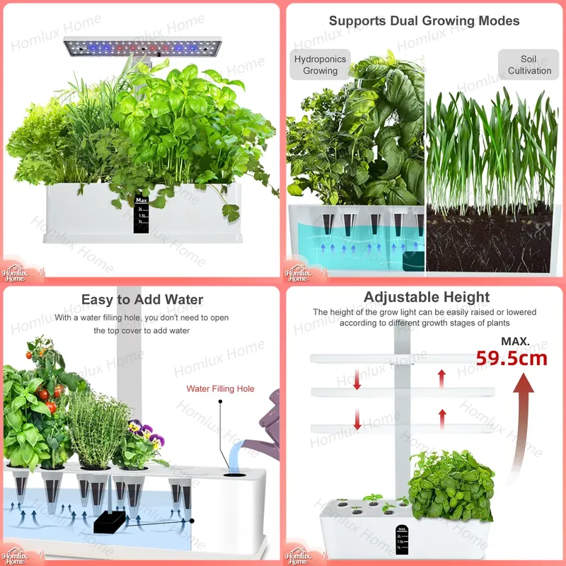 Sistema de Cultivo Hidropônico - Indoor Herb Garden Grow Light Smart Kit avaliação e preço