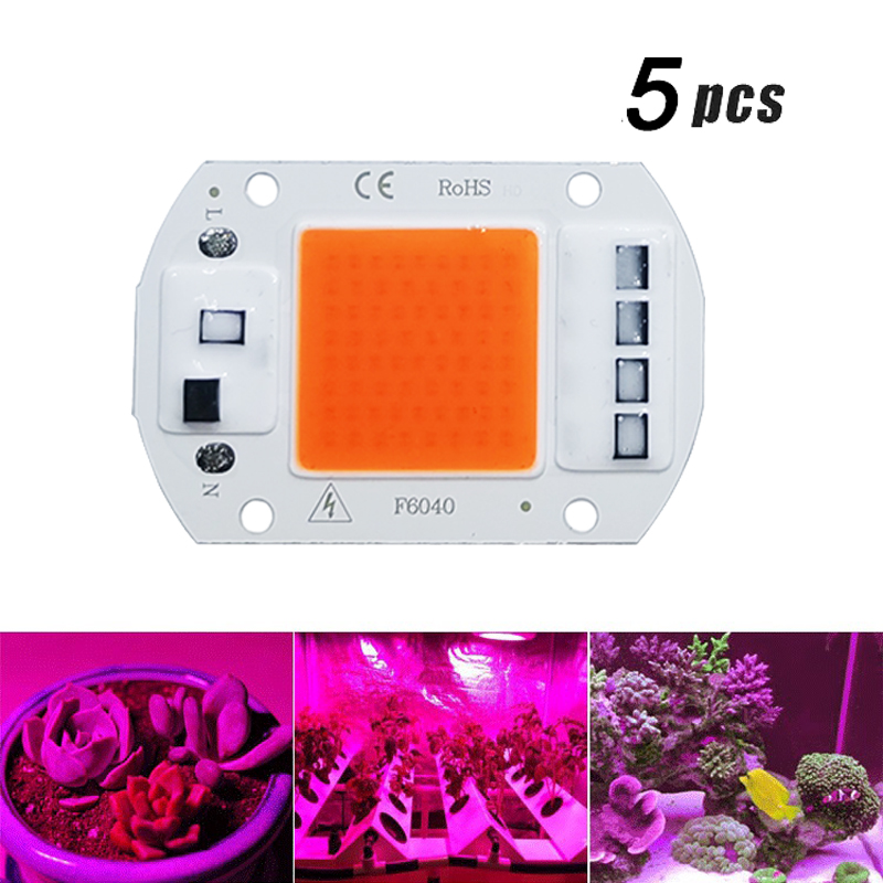 5 pçs led crescer cob chip de  - Plant Grow Light Full Spectrum Clip On avaliação e preço
