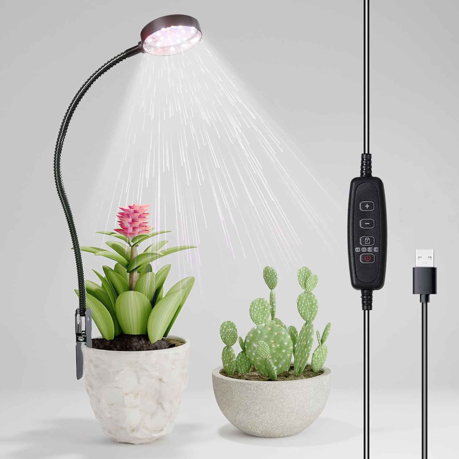 Luz de Cultivo LED USB 6000K d - Plant Grow Light Full Spectrum Clip On avaliação e preço