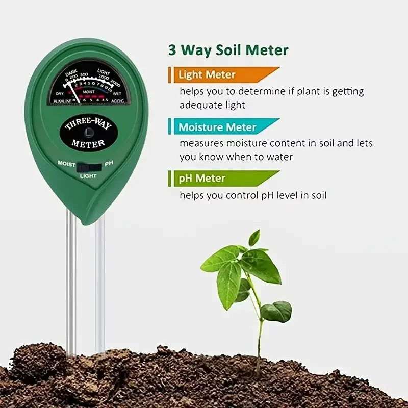 3 em 1 umidade luz solar medid - Soil Ph Meter 3 In 1 Moisture Sunlight avaliação e preço