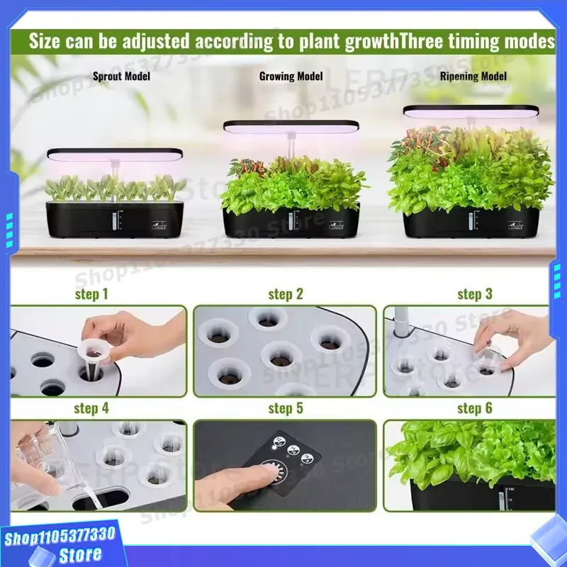 Sistema de Cultivo Hidropônico - Indoor Herb Garden Grow Light Smart Kit avaliação e preço