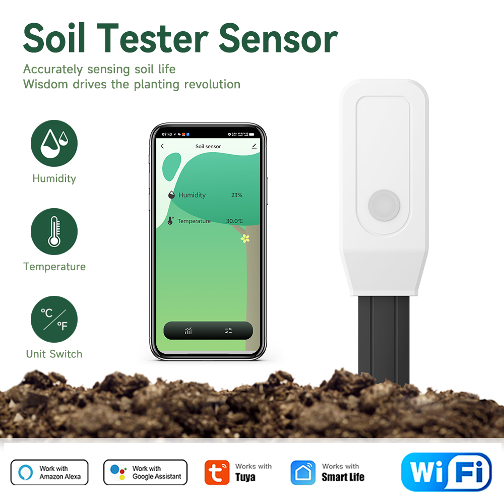 Sensor de Umidade e Temperatur - Wifi Soil Moisture Sensor Garden App avaliação e preço