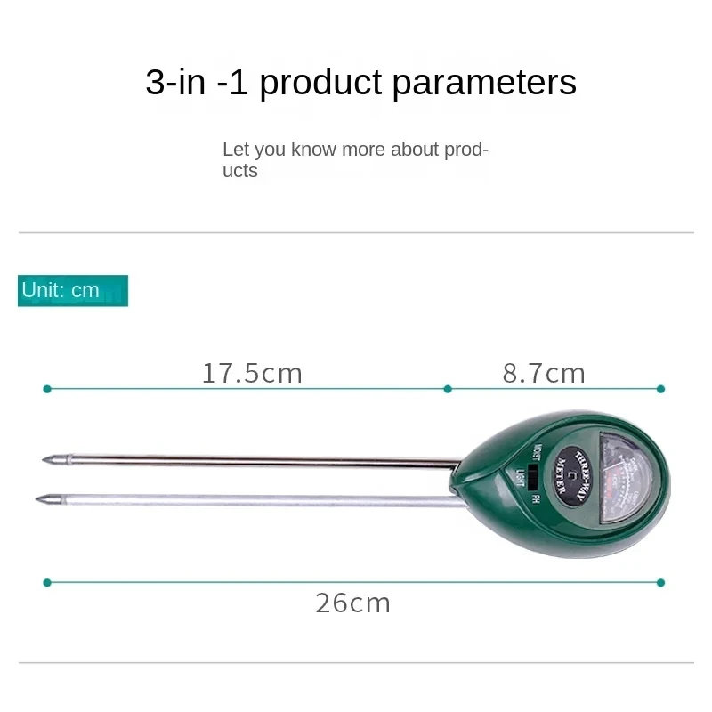 Medidor de pH do Solo 3 em 1,  - Soil Ph Meter 3 In 1 Moisture Sunlight avaliação e preço