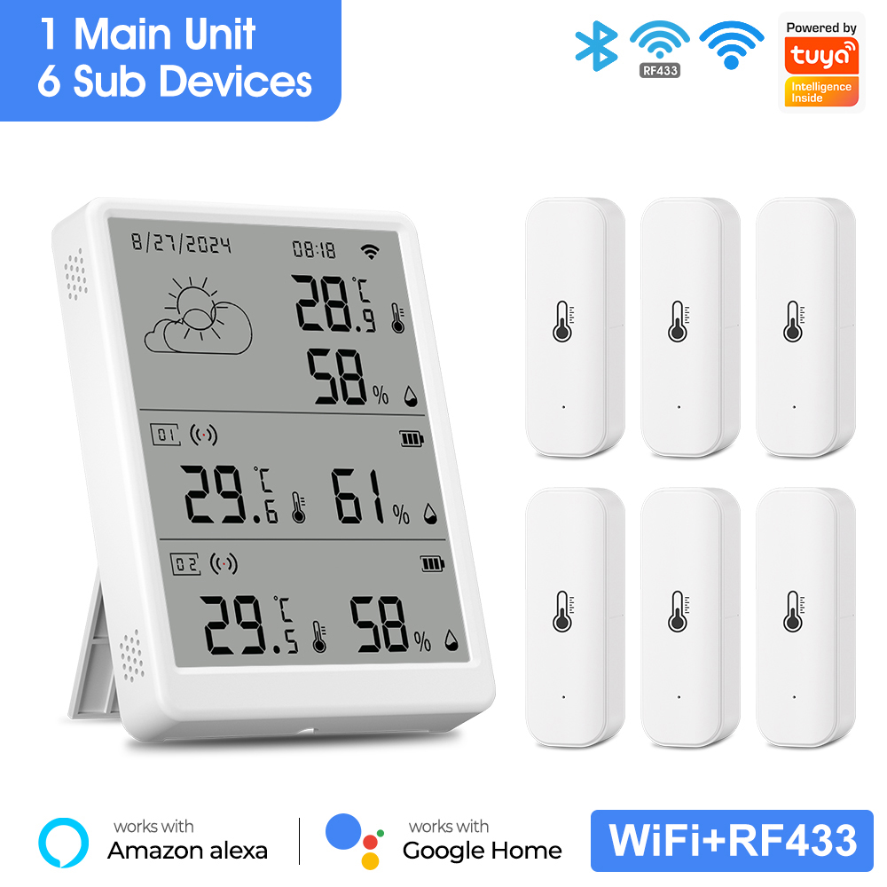 SMATRUL Tuya WiFi Sensor de um - Wireless Weather Station Indoor Outdoor avaliação e preço
