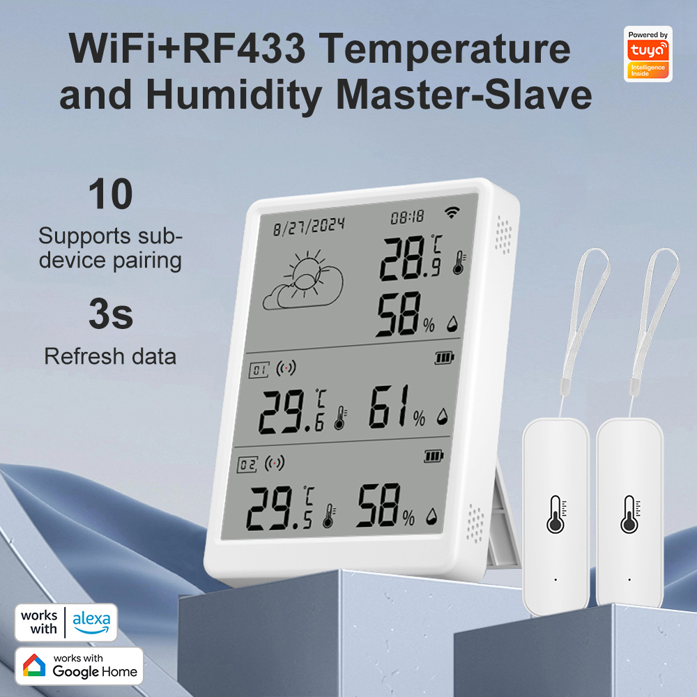 SMATRUL Tuya WiFi Sensor de um - Wireless Weather Station Indoor Outdoor avaliação e preço
