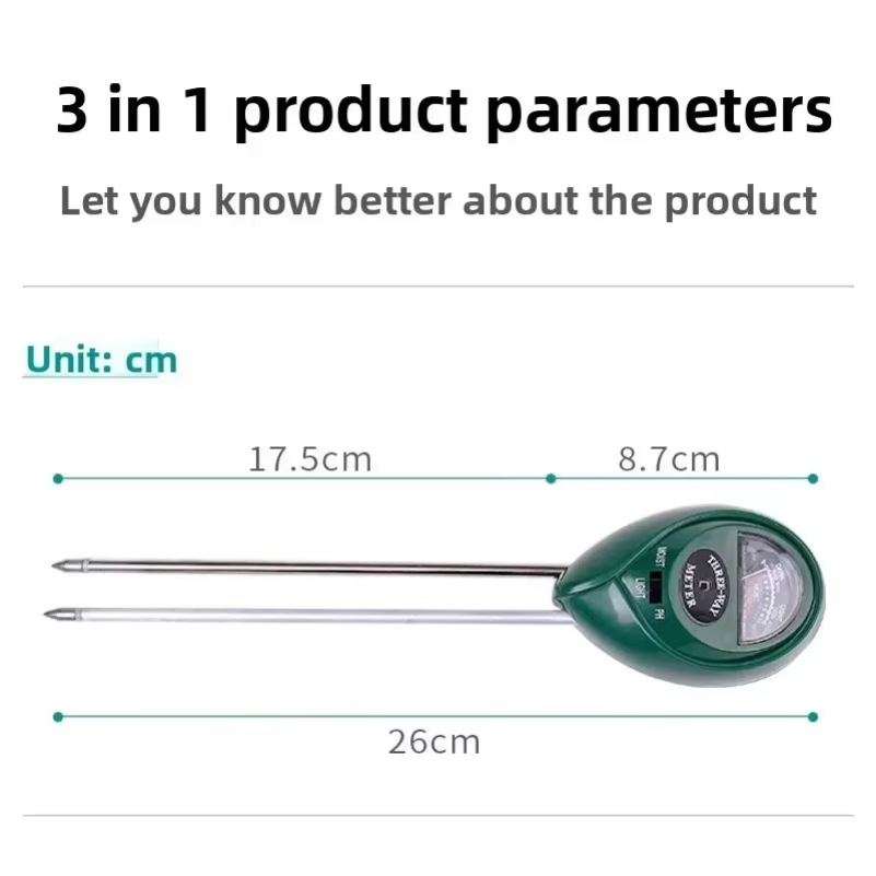Medidor de PH do Solo 3 em 1,  - Soil Ph Meter 3 In 1 Moisture Sunlight avaliação e preço