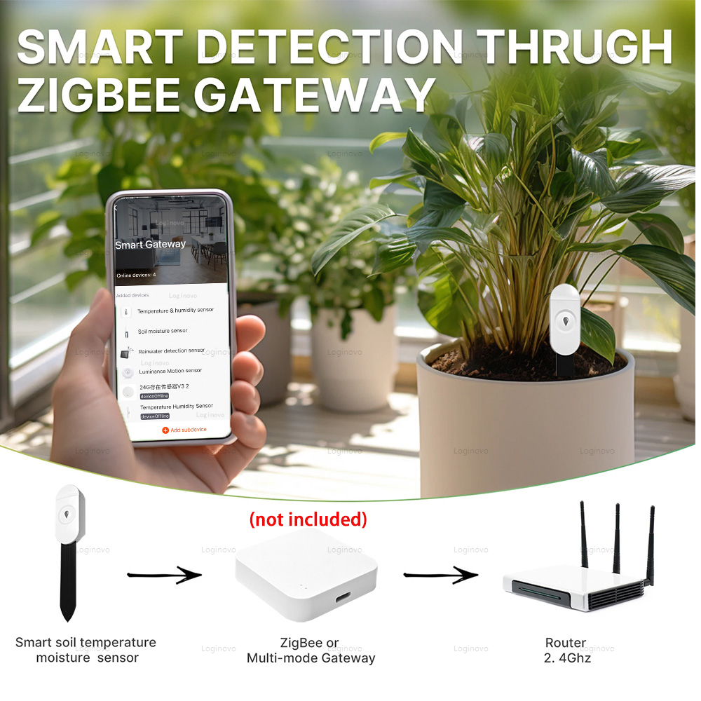 Tuya zigbee testador de umidad - Tuya Zigbee Soil Moisture Temperature Sensor avaliação e preço