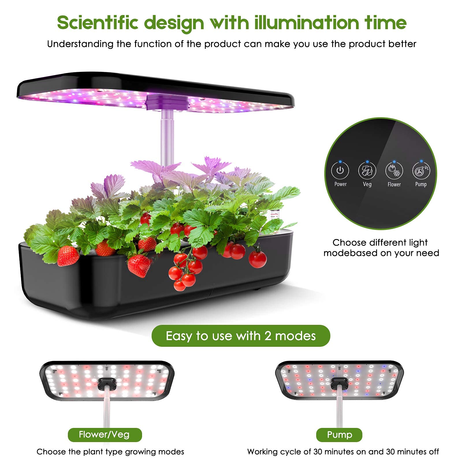 Hidroponia sistema de cultivo  - Indoor Herb Garden Grow Light Smart Kit avaliação e preço